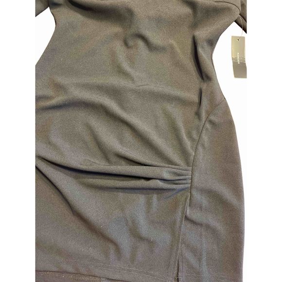 Nwt amazement lulus Medium flirty little black ruched long sleeve bodycon dress - Picture 5 of 7